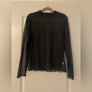 Mesh mock neck undershirt